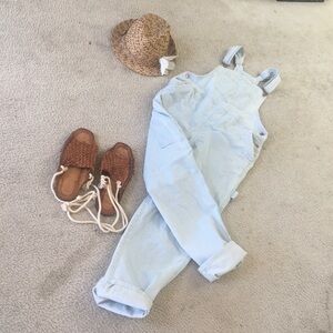 UNIVERSAL THREAD/LIGHT BLUE-RAILROAD STRIPE OVERALLS